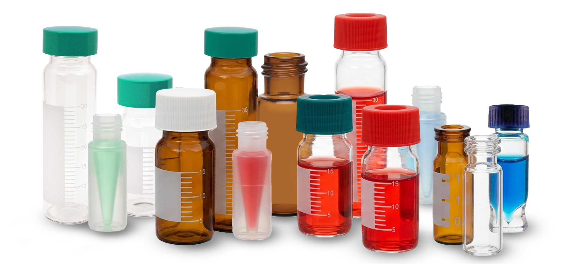 Selection of CG Container glass vials and tubes