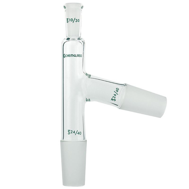 24/40 Inner Joint 10° Offset Chemglass CG-1044-01 Series CG-1044 Inlet Thermometer Adapter