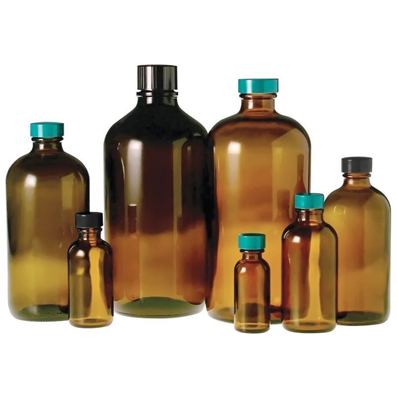 Industrial Glassware - Glass Sample Bottles with Teflon-lined Caps