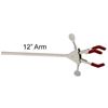 CLAMPS, THREE-PRONG EXTENSION, DUAL ADJUST, 12" ARM