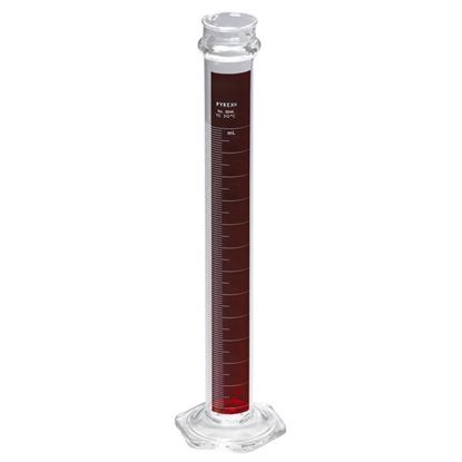 CYLINDERS, LIFETIME RED™, SINGLE METRIC SCALE, GRADUATED, PYREX®