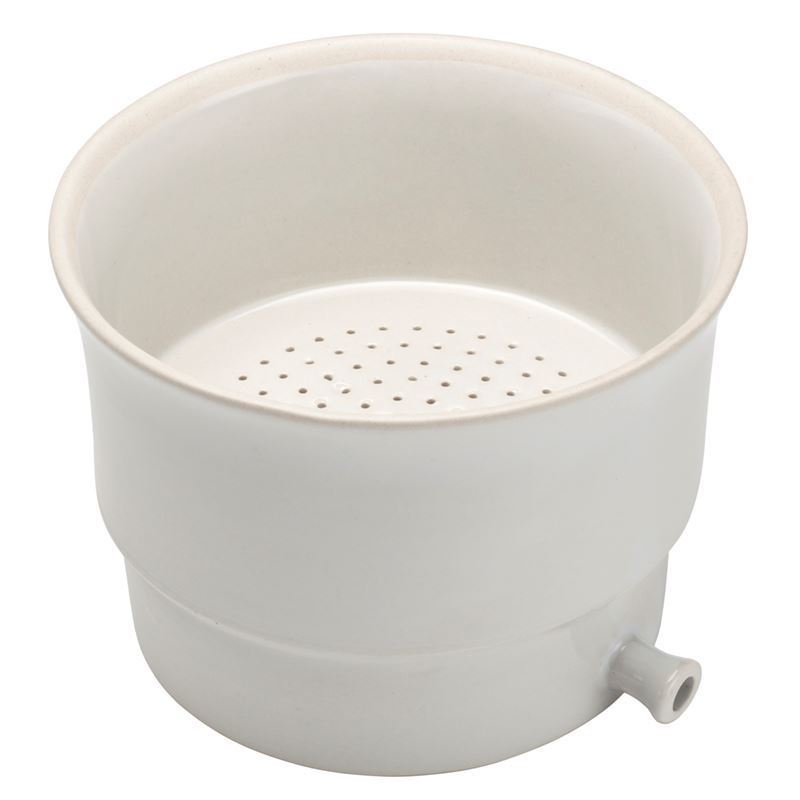 350mm Height CoorsTek 60248 Porcelain Ceramic Buchner Funnel with Fixed Perforated Plate 240mm Filter Paper Diameter 4500mL Capacity