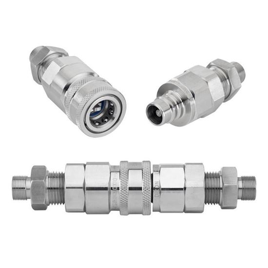 Stainless Steel /2in Female and Male Connector Adapter Quick Disconnect Set 