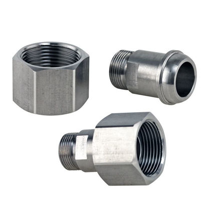 ADAPTERS, M16 X 1 MALE TO M24 X 1.5 FEMALE THREAD, HUBER CIRCULATOR FITTINGS, STAINLESS STEEL
