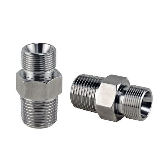 ADAPTERS, M16 X 1 MALE TO 3/8 MNPT FITTING, HUBER CIRCULATOR FITTINGS, STAINLESS STEEL