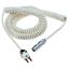 10' COILED EXTENSION CORDS, WHITE, RTD