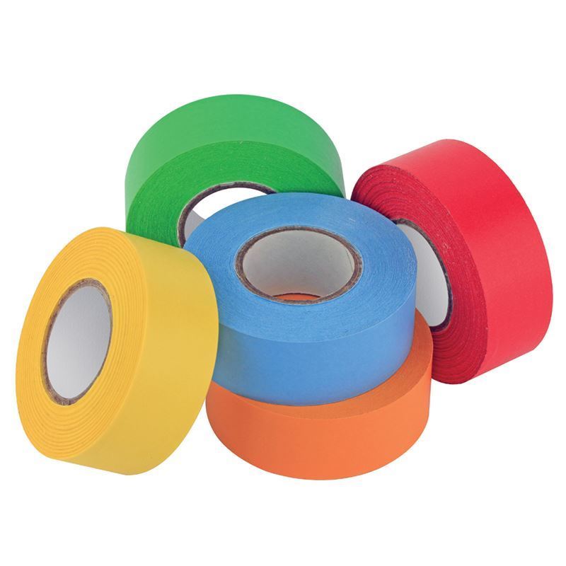 Half-Inch Wide Laboratory Labeling Tape, 500 Per Roll, Chartreuse, 6 Rolls  Per Box