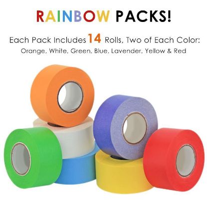 TAPE, LABELING, GENERAL PURPOSE, RAINBOW PACKS