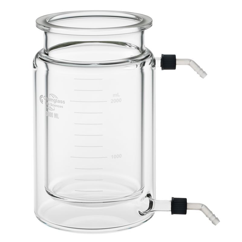 Chemglass CLS-1379-01 Series CLS-1379 Unjacketed Bio Reactor Vessel 246 mm Height Chemglass Life Sciences 2L Capacity 105 mm ID 