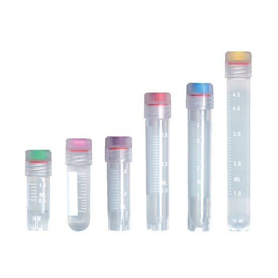 CRYOVIALS, EXTRA LONG LIP SEAL, INTERNAL THREAD WITH SILICONE WASHER