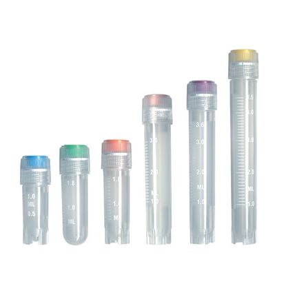Chemglass Life Sciences Chemglass CLS-4758-02A Polypropylene 2.0mL Sterile Self-Standing Cryo Vial with Extra Long Lip Seal Pack of 100 