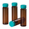 SAMPLE VIALS, AMBER, PTFE LINED CAPS, TYPE 1 BOROSILICATE GLASS