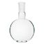 FLASKS, QUARTZ, ROUND BOTTOM, SINGLE NECK