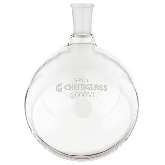 FLASKS, HEAVY WALL, ROUND BOTTOM, SINGLE NECK, 2L TO 22L