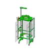 SHIELDED REACTOR SUPPORT FRAMES, MOBILE, JACKETED, 100L, 400MM FLANGE