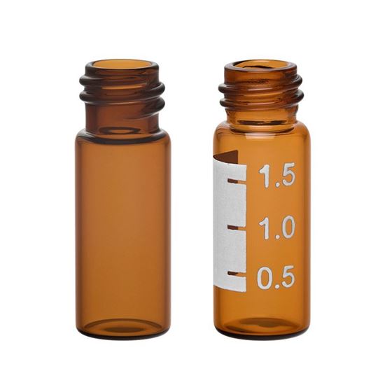 LARGE OPENING SCREW THREAD VIAL, AMBER 