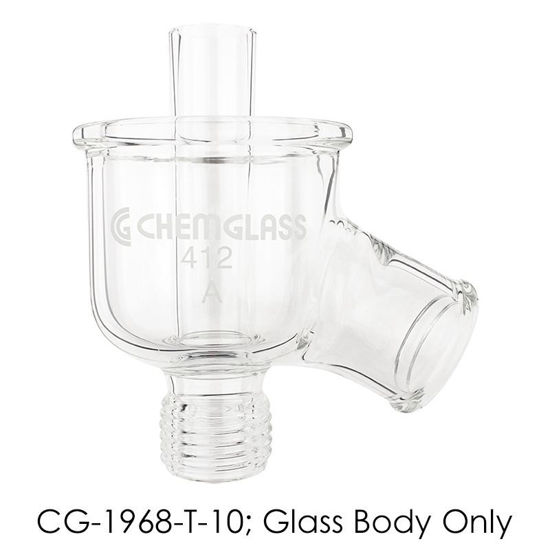 CG-1968-T-10; GLASS BODY ONLY, LARGE ZERO DEAD SPACE DRAIN VALVE