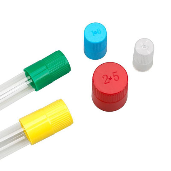 CAPS, 20MM, CULTURE TUBES, POLYPROPYLENE, COLOR CODED
