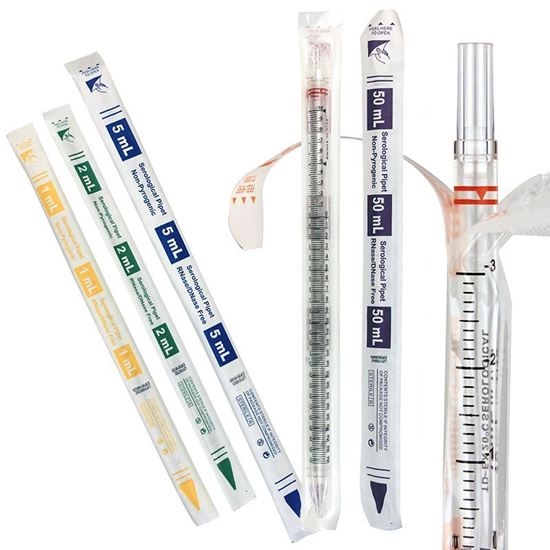 SEROLOGICAL PIPETS, INDIVIDUALLY WRAPPED IN PAPER / PLASTIC WRAPPERS, CELLCOMPANION, STERILE