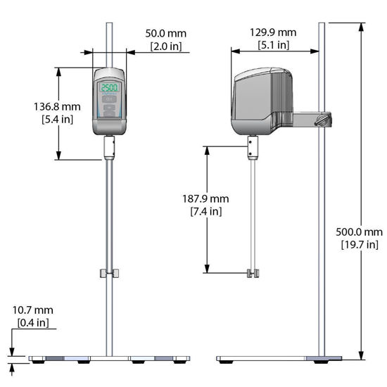 STIRRER, DIGITAL OVERHEAD, PETITE, 115V