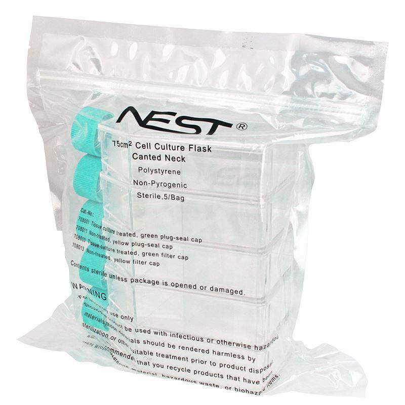 25cm2 Cell Culture Flask, Vent Cap, Treated, Sterile, 200-Case