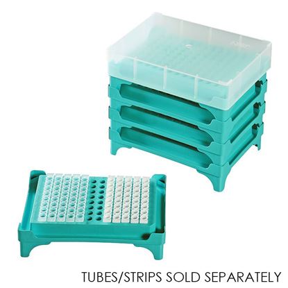 PCR TUBE RACK, 96 WELL, WITH LID/COVER, NEST