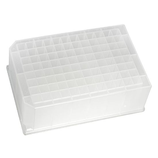 MICROPLATE, 96 WELL, DEEP SQUARE, 44MM HEIGHT, PYRAMID BOTTOM, PORVAIR