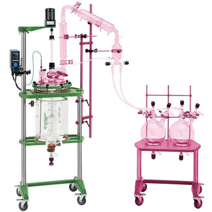 DIAGONAL DISTILLATION CART SYSTEMS, FOR 30/50L PROCESS REACTOR SYSTEMS, SIDE SHELVES