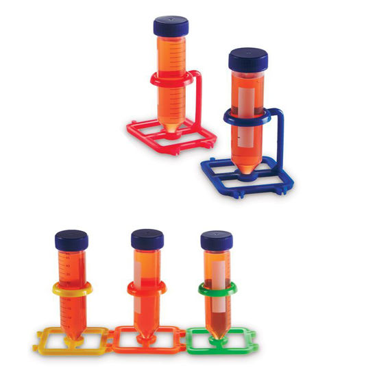 TUBE RACKS, ONE-WELL, CONNECTING, ASSORTED COLORS, POLYPROPYLENE