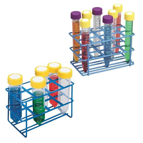 WIRE TUBE RACKS, HDPE COATED, 20MM, 8-PLACE OR 15-PLACE