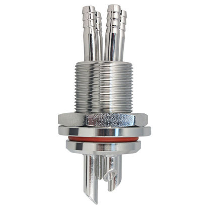 4-PORT ADAPTER, M27, 1/4" HOSE BARBS, STAINLESS STEEL, FOR BIOREACTORS