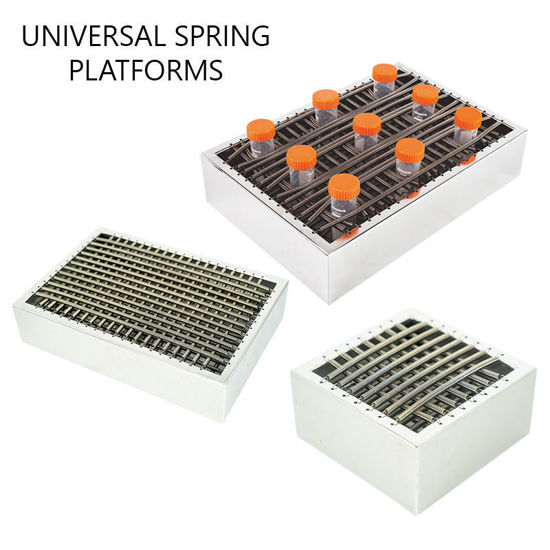 UNIVERSAL SPRING PLATFORMS FOR STACKABLE INCUBATOR SHAKERS