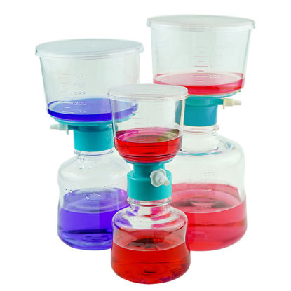 BOTTLE TOP VACUUM FILTER SYSTEM WITH MOLDED GRADUATIONS, MCE MEMBRANE, STERILE, NEST