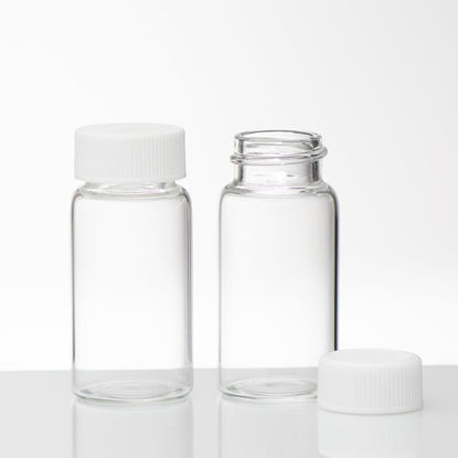 20mL GLASS SCINTILLATION VIALS WITH POLYPROPYLENE FOIL/PULP LINED CAPS, 22-400 FINISH