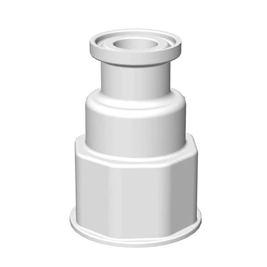 CGF-2251-13 EZGRIP® AND EZBIO® CARBOY SPIGOT VERSABARB® FITTING, 1-1/8" THREADED WITH 3/4" SANITARY CONNECTOR