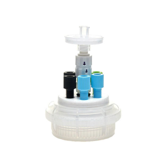CGF-4501-09 CHROMCAP™ 300 HPLC CAP ASSEMBLY, GL45, CLASS VI PTFE ADAPTER WITH 25MM, 0.2µM PTFE VENT FILTER, 6 PORT FOR OD TUBING 3.2MM (1/8") OR 1.6 MM (1/16")