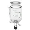 5000ML REACTION VESSEL, JACKETED, GRADUATED, 150MM FLANGE, FLAT FLANGE INLET/OUTLET, 0-25 DRAIN VALVE