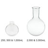 GLASSBLOWERS FLASKS BLANKS, HEAVY WALL, ROUND BOTTOM