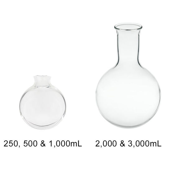 GLASSBLOWERS FLASKS BLANKS, HEAVY WALL, ROUND BOTTOM