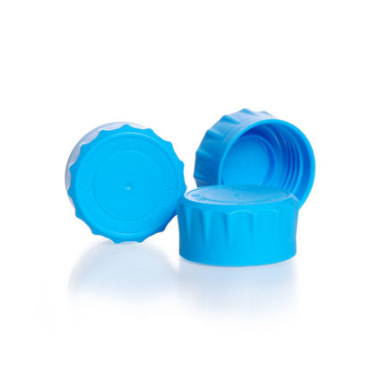 YOUTILITY SCREW CAPS, GL-45, POLYPROPYLENE, CYAN, DURAN
