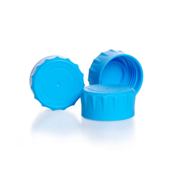 YOUTILITY SCREW CAPS, GL-45, POLYPROPYLENE, CYAN, DURAN