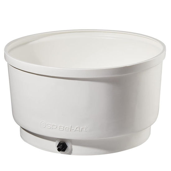 BUCHNER FUNNELS, TABLE TOP, POLYETHYLENE, PERFORATED, 24 INCH FUNNEL ID, FIXED OR REMOVABLE PLATES