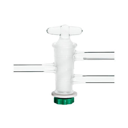 STOPCOCKS, DOUBLE OBLIQUE BORE, PRESSURE, GLASS PLUGS