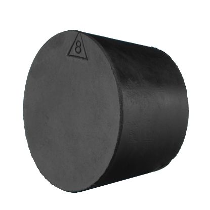 CG-3026-14: #8 BLACK SOLID RUBBER STOPPER