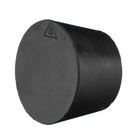 CG-3026-14: #8 BLACK SOLID RUBBER STOPPER