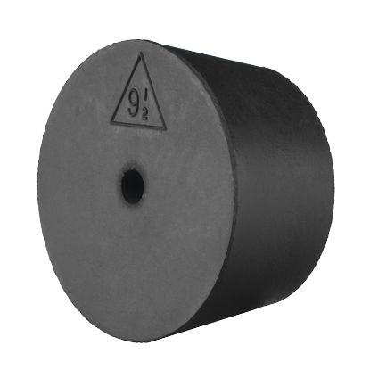 CG-3027-17: #9-1/2 BLACK RUBBER STOPPER, ONE HOLE