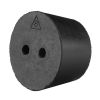 CG-3028-13: #8 BLACK RUBBER STOPPER, TWO HOLES