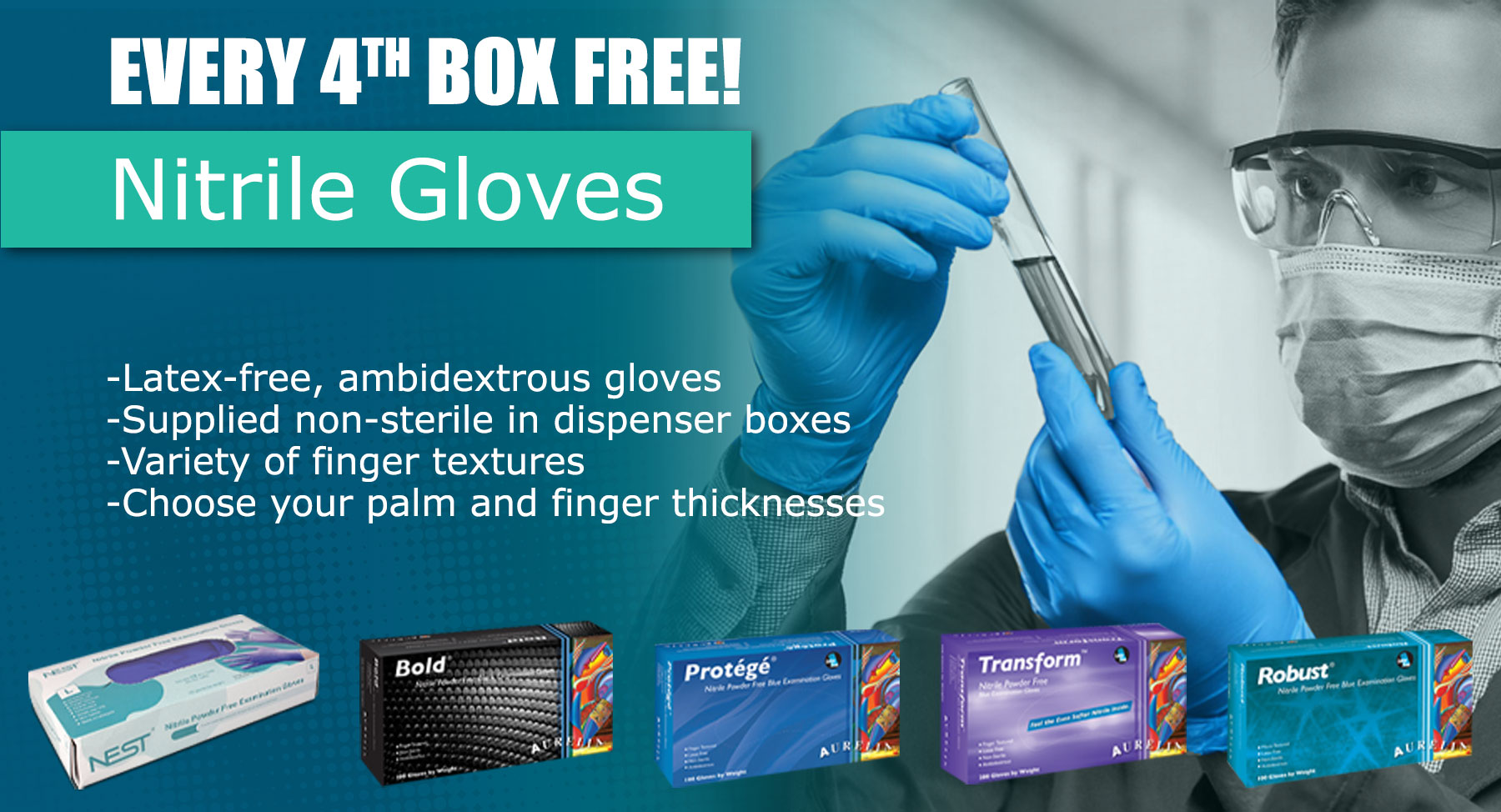 Every 4th Box Free | Nitrile Gloves