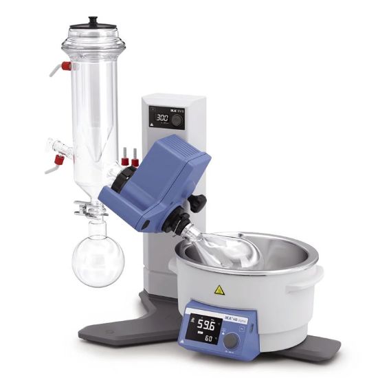 RV 8 ROTARY EVAPORATOR WITH VERTICAL DRY ICE CONDENSER GLASSWARE PACKAGE, 100-240VAC, 50/60HZ, IKA