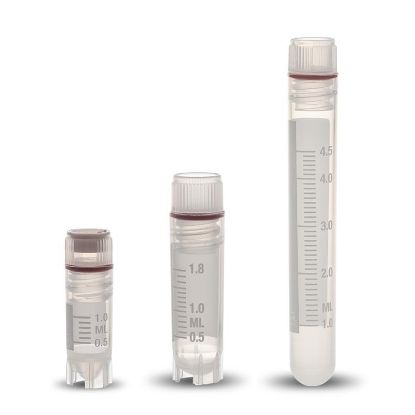 CRYOVIALS, INTERNAL THREAD WITH SILICONE O-RING SEAL